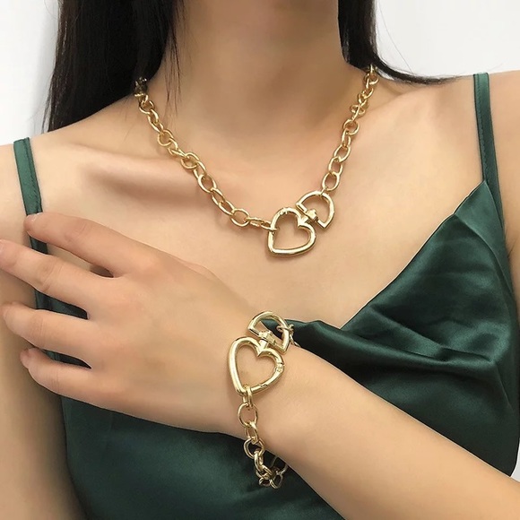 Zara Openable Heart Carabine Gold Chain Chocker Necklace Zara Logo Charm - Picture 10 of 16